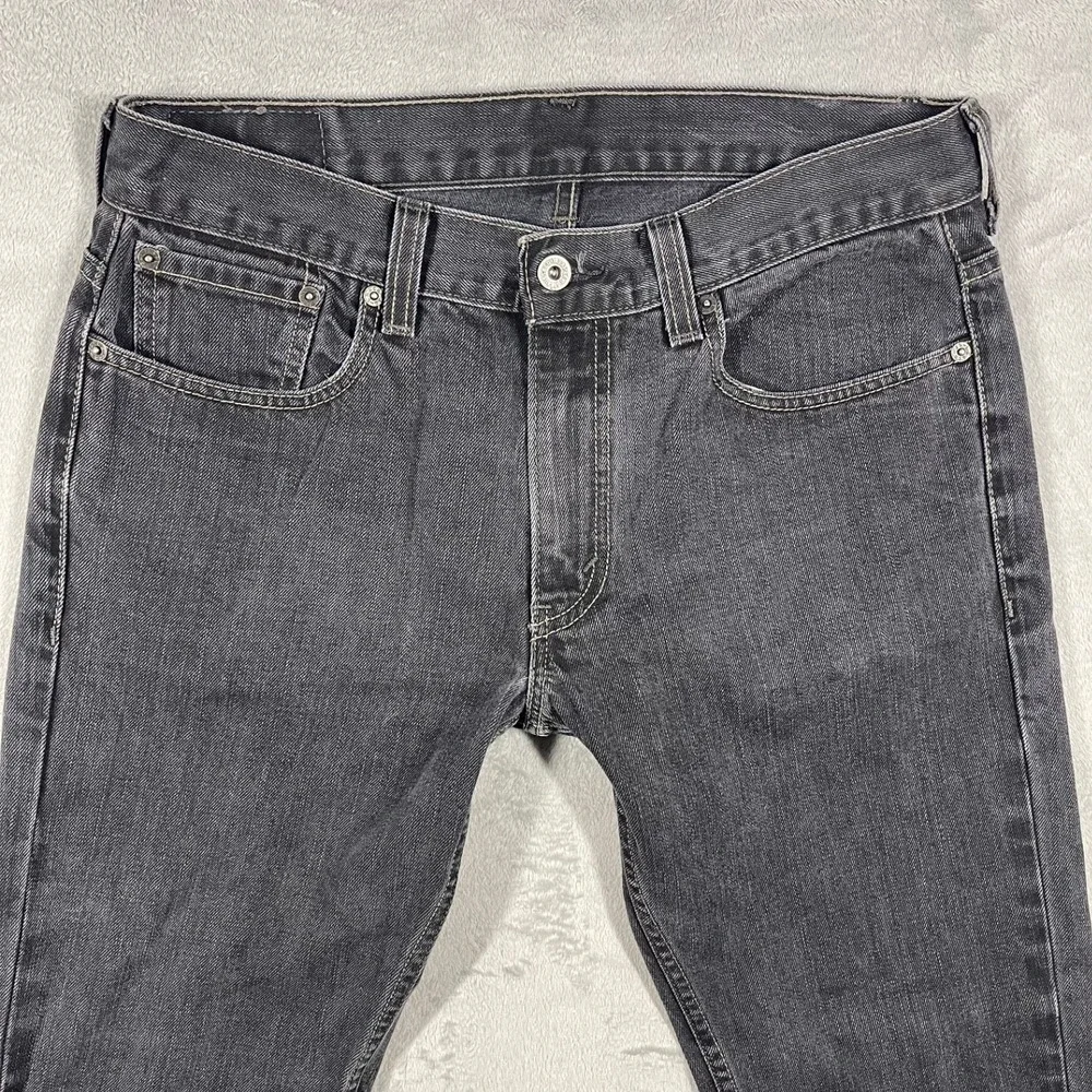 Levi's 511 Skinny Jeans Mens 34(32)x29(28.5) Black Faded Denim 100% Cotton